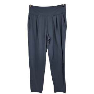 Athleta Granite Blue Elation High Rise Crop Ankle Yoga Jogger Pants Size L Tall